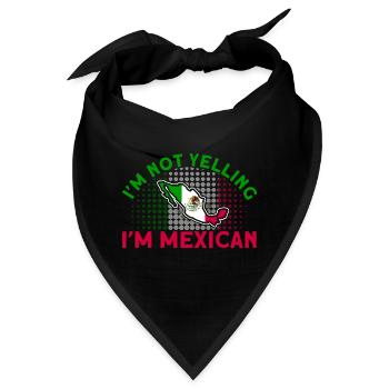 Mexikanische Flagge Mexikanische Wurzeln Geschenk - Bandana - Schwarz - Vorne