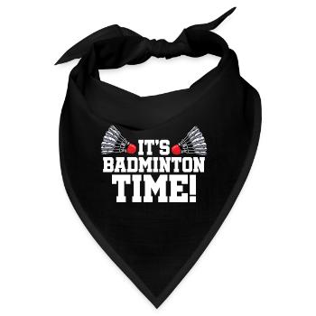It's Badminton Time Graphic Badminton Player Shutt - Bandana - Schwarz - Vorne