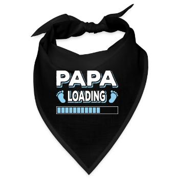 Papa Loading Vater Väter Vatertag - Bandana - Schwarz - Vorne