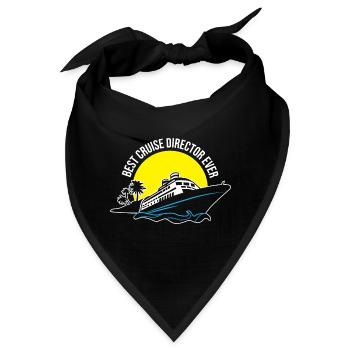 Best Cruise Director Cruise Ship Captain Funny - Bandana - Schwarz - Vorne