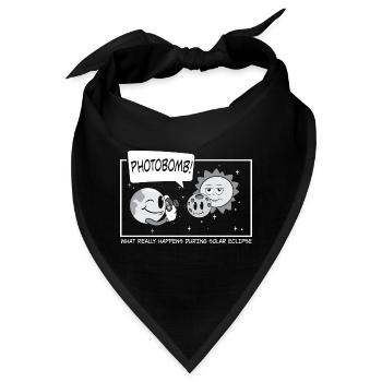Total Solar Eclipse 2024 Totality Photobomb Sun - Bandana - Schwarz - Vorne