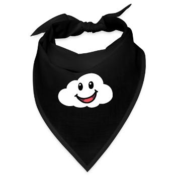 Emotionen Gefühle freundliche Wolke Himmel Wetter - Bandana - Schwarz - Vorne
