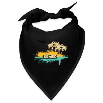 Geschenk für Kemer - Bandana - Schwarz - Vorne