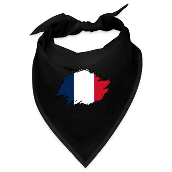 Franzosen Französisch Frankreich - Bandana - Schwarz - Vorne