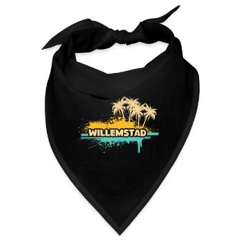 Willemstad als Urlaub - Bandana - Schwarz - Vorne