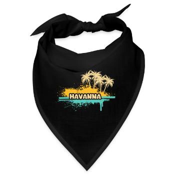 Urlaub Havanna - Bandana - Schwarz - Vorne