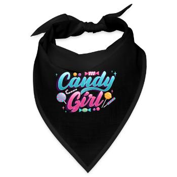 Candy Girl Süßigkeiten Bonbons - Bandana - Schwarz - Vorne