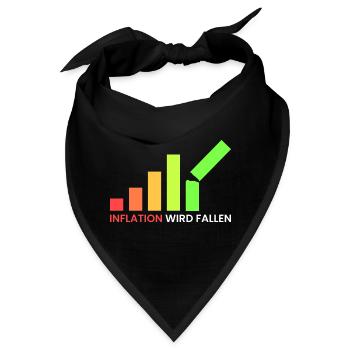 Inflation wird fallen - Bandana - Schwarz - Vorne