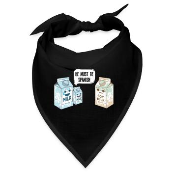 Sojamilch - Soy Milk spanisch - Bandana - Schwarz - Vorne
