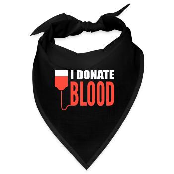 I Donate Blood Spenderrekrutierungsbeauftragter - Bandana - Schwarz - Vorne