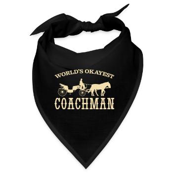 Kutscher Kutsche Pferd - Bandana - Schwarz - Vorne