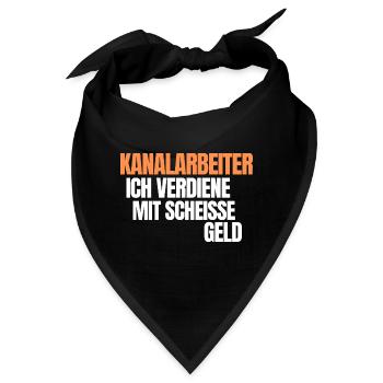 Kanalreiniger Abwasserspezialist Rohrreiniger - Bandana - Schwarz - Vorne