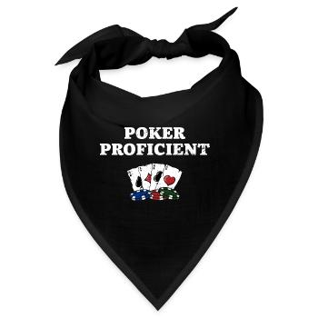 Poker Proficient Card Games Gambler Card Player - Bandana - Schwarz - Vorne