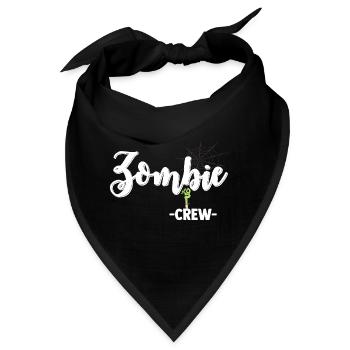 Halloween Zombie Untoter Leiche Kreatur Tot Kostüm - Bandana - Schwarz - Vorne