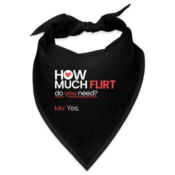 Wie viele Flirts? - Bandana - Schwarz - Vorne