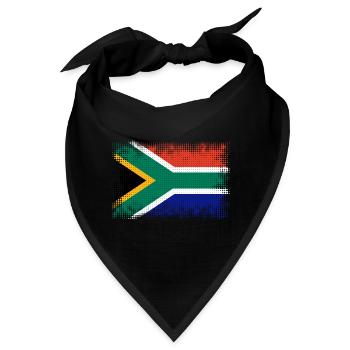Südafrika als Südafrika - Bandana - Schwarz - Vorne