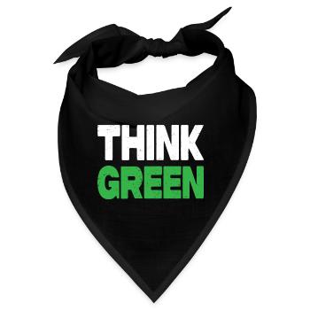 Think Green - Bandana - Schwarz - Vorne
