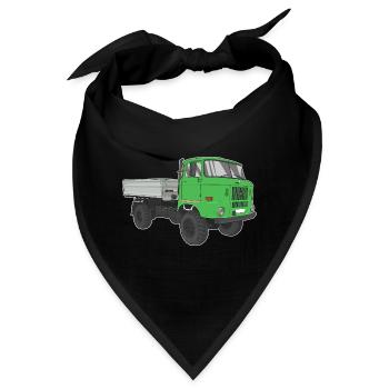 W50 LKW NVA Baustellen W50 DDR - Bandana - Schwarz - Vorne