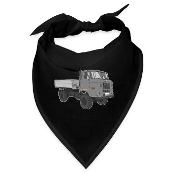 W50 LKW NVA Baustellen W50 DDR - Bandana - Schwarz - Vorne