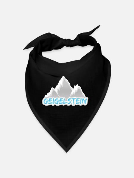 Berg Geigelstein - Bandana - Schwarz - Vorne