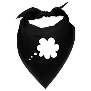 Denkblase Gedankenblase thought bubble - Bandana - Schwarz - Vorne