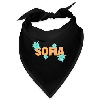 Geschenk für Sofia - Bandana - Schwarz - Vorne