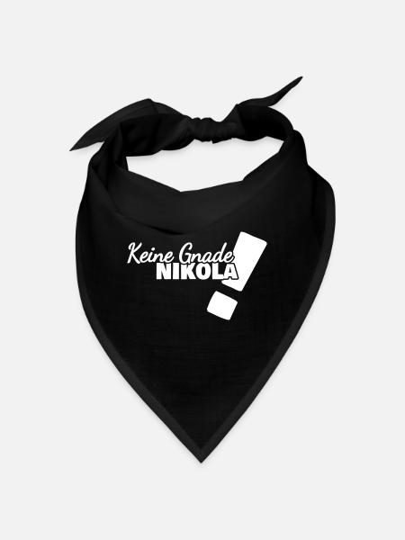 Gift for Nikola - Bandana - black - Front