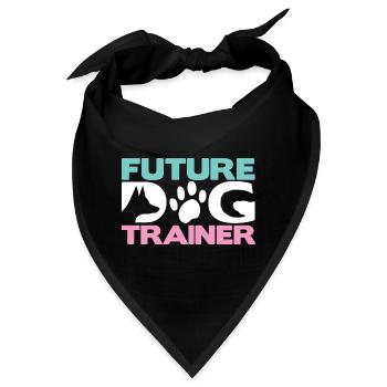 Hundetrainer Hundetraining Hund - Bandana - Schwarz - Vorne