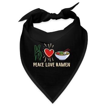 Lustige Ramen Lebensmittel Nudeln Japanisch Anime - Bandana - Schwarz - Vorne