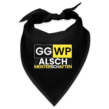 gg wp, falsche Meisterschaften - Bandana - Schwarz - Vorne
