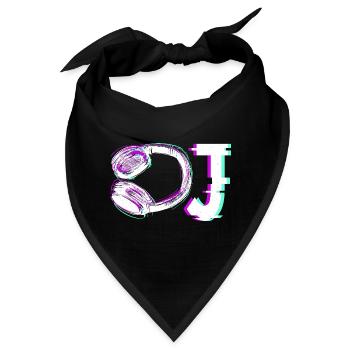DJ Music Love - Bandana - Schwarz - Vorne