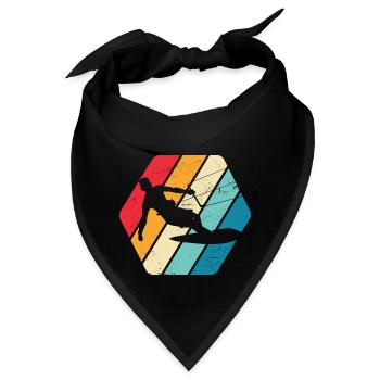 Kitesurfen Kiteboarder Kitesurfer Sport Retro - Bandana - Schwarz - Vorne