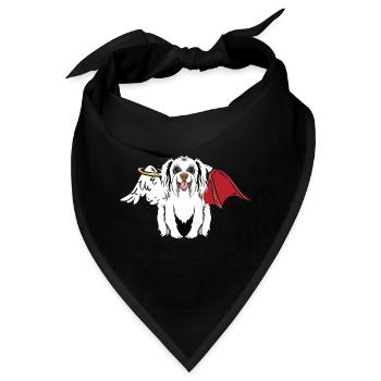 Höllen Hund Engel Teufel himmlisch teuflisch Hunde - Bandana - Schwarz - Vorne