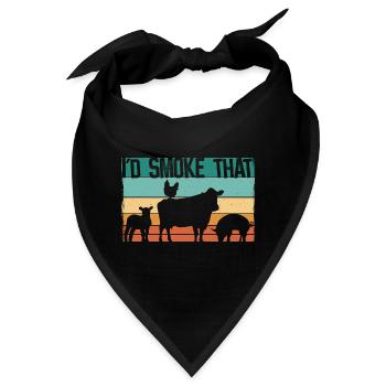 Ich smoke das - Retro Grillen Smoker - Bandana - Schwarz - Vorne