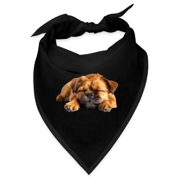 Brussels Griffon - Bandana - Schwarz - Vorne