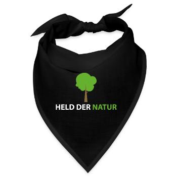 Held der Natur - Bandana - Schwarz - Vorne