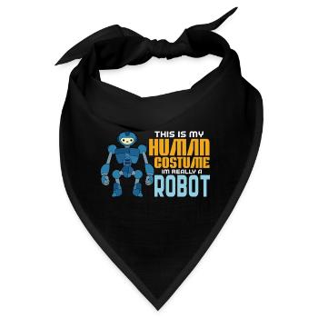 Roboter - Bandana - Schwarz - Vorne