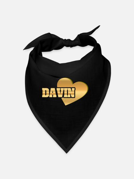 Gold Davin - Bandana - black - Front