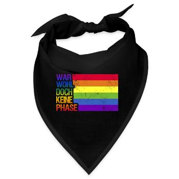 War wohl doch keine Phase Regenbogen Demonstration - Bandana - Schwarz - Vorne