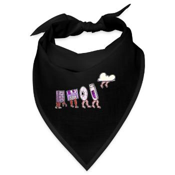 Evolution der Datenträger für Developer - Bandana - Schwarz - Vorne