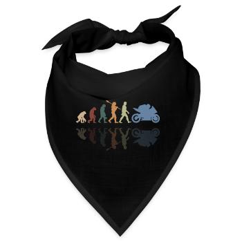 Motorcycle Evolution Vintage Shadow Biker - Bandana - Schwarz - Vorne