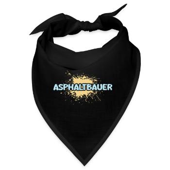 Asphaltbauer als Job - Bandana - Schwarz - Vorne
