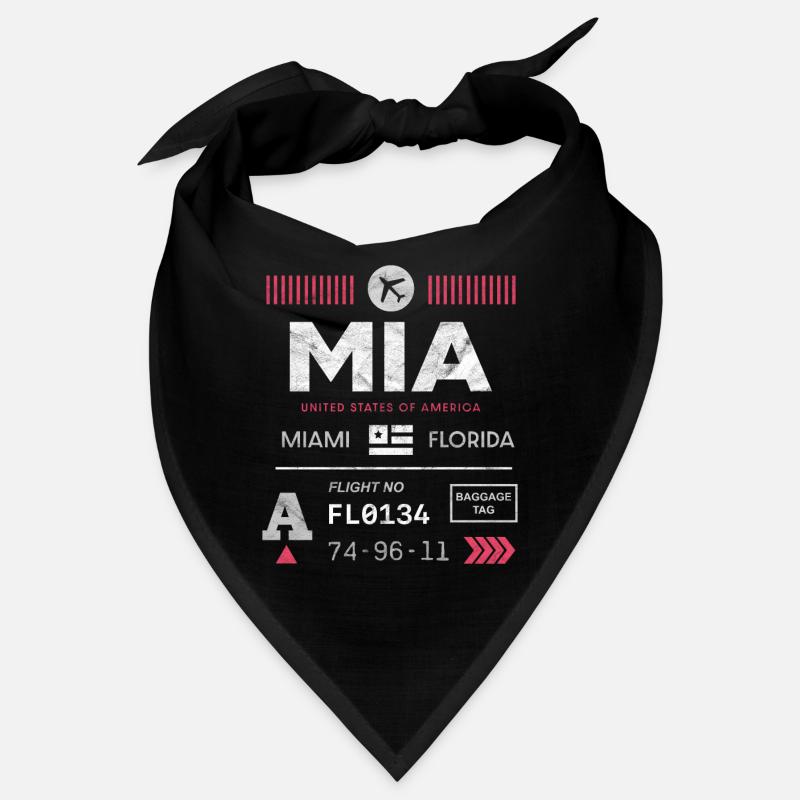 Étiquette de l’aéroport de Miami Bandana