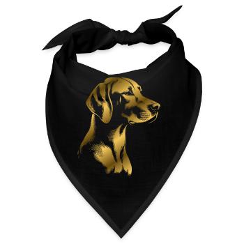 Magyar Vizsla Zeichnung Kopf gold - Bandana - Schwarz - Vorne