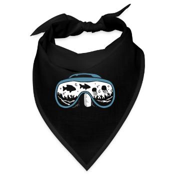 Taucherbrille Taucher - Bandana - Schwarz - Vorne