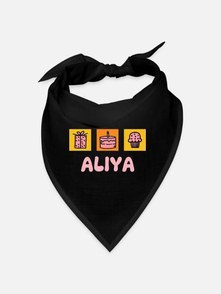 Aliya as a first name - Bandana - black - Front