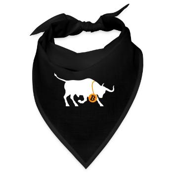 Bitcoin Bulle - Blockchain - Bandana - Schwarz - Vorne