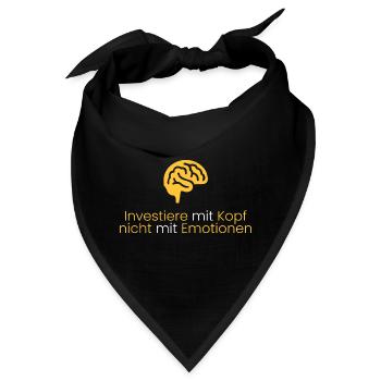 Investiere mit Kopf ohne Emotionen - Bandana - Schwarz - Vorne