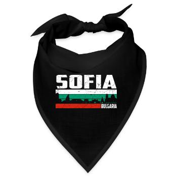 Sofia Bulgarien - Bandana - Schwarz - Vorne