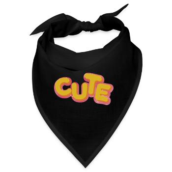 Süß Babykleidung Kinderkleidung - Bandana - Schwarz - Vorne